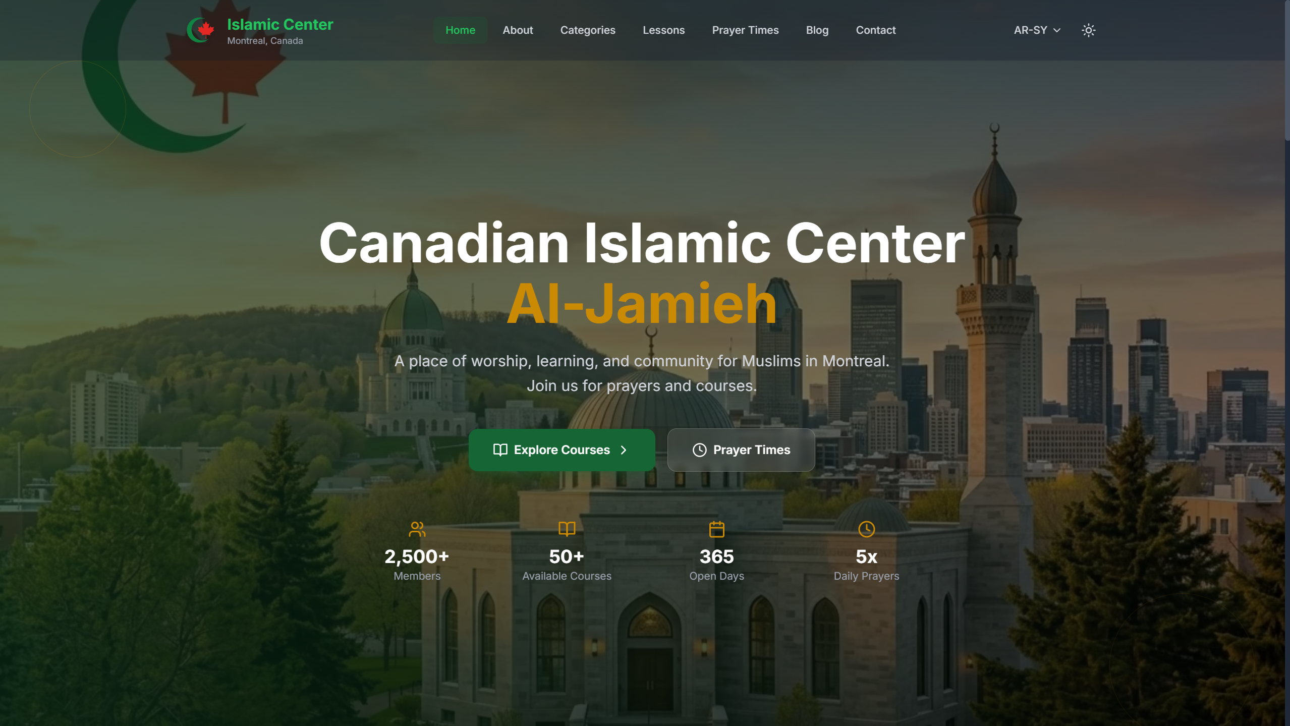 Canada Islamic Center Desktop